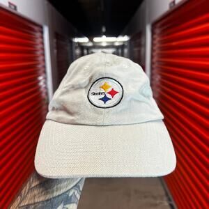 Vintage 90s Pittsburgh Steelers NFL Hat Khaki Strapback